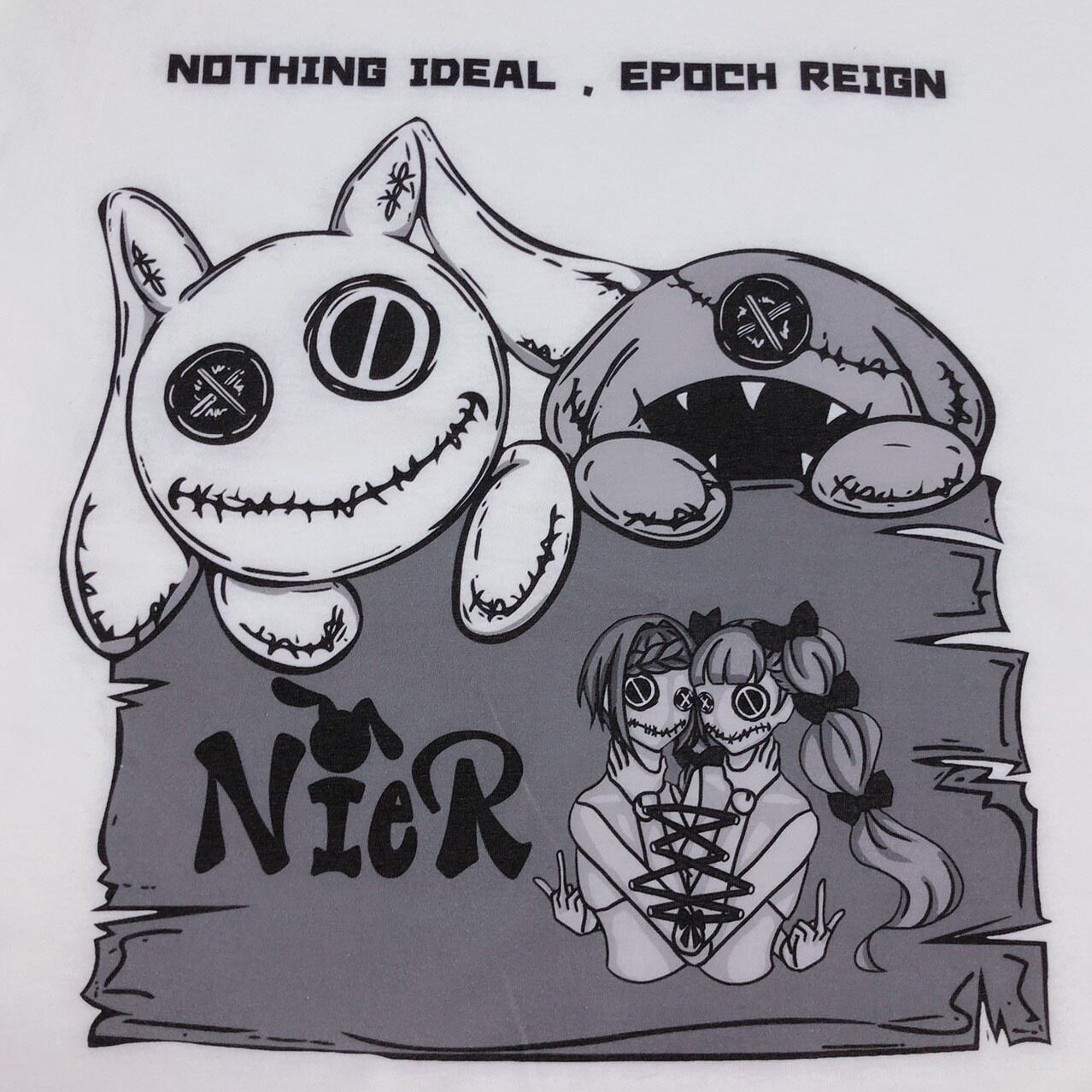 WHITE COTTON CUTSEW【NieRちゃん×ONEくん】 | NIER CLOTHING powered by BASE