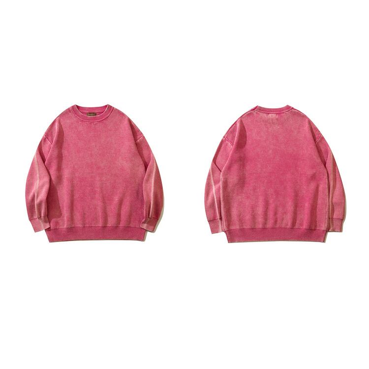 ★AMERICAN RETRO OLD WASHED PLAIN SWEATER　　　07344