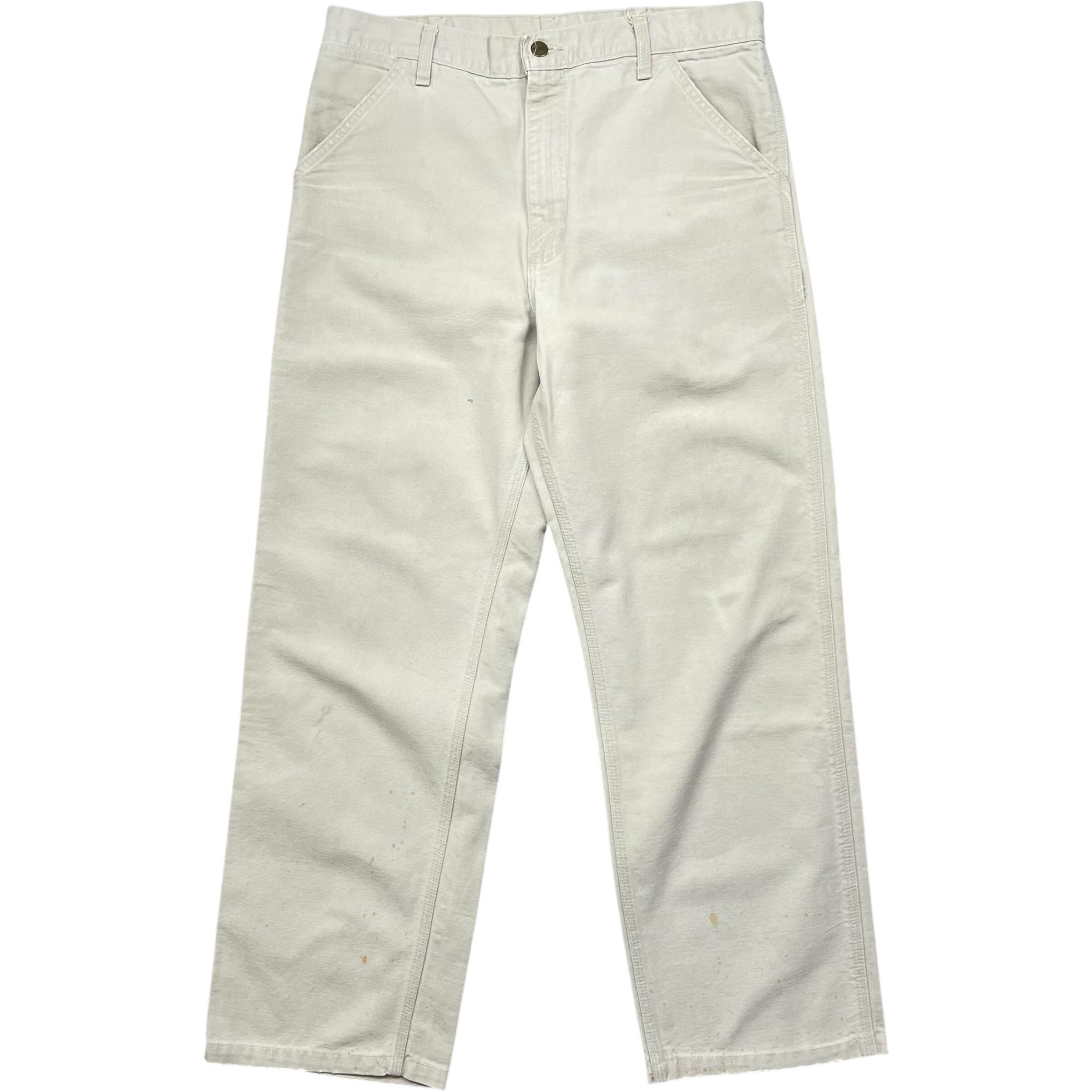 《実寸 W34L30》 Carhartt カーハート ペインターパンツ ワークパンツ ホワイト no.5102