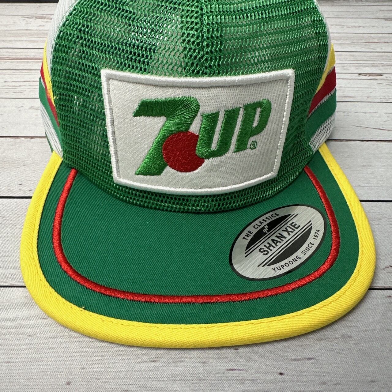7UP メッシュキャップ フリーサイズ 緑 白 帽子 古着 | RUFFY