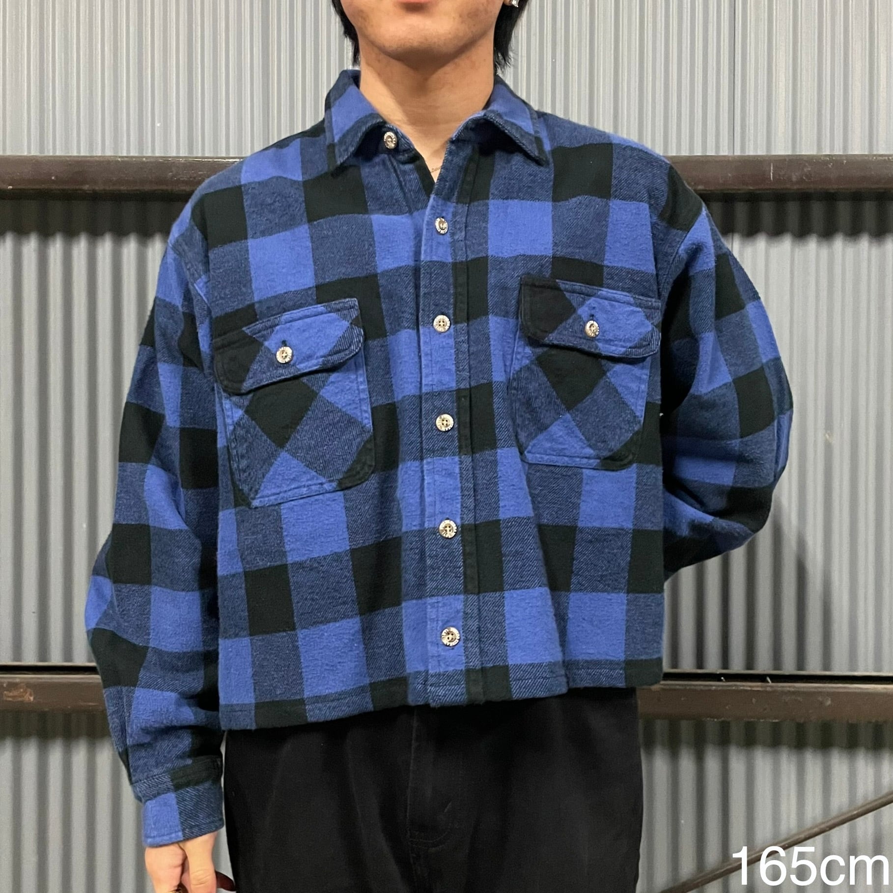 リメイク】FIELD & STREAM 短丈ネルシャツ L チェック柄 | 古着屋OLDGREEN