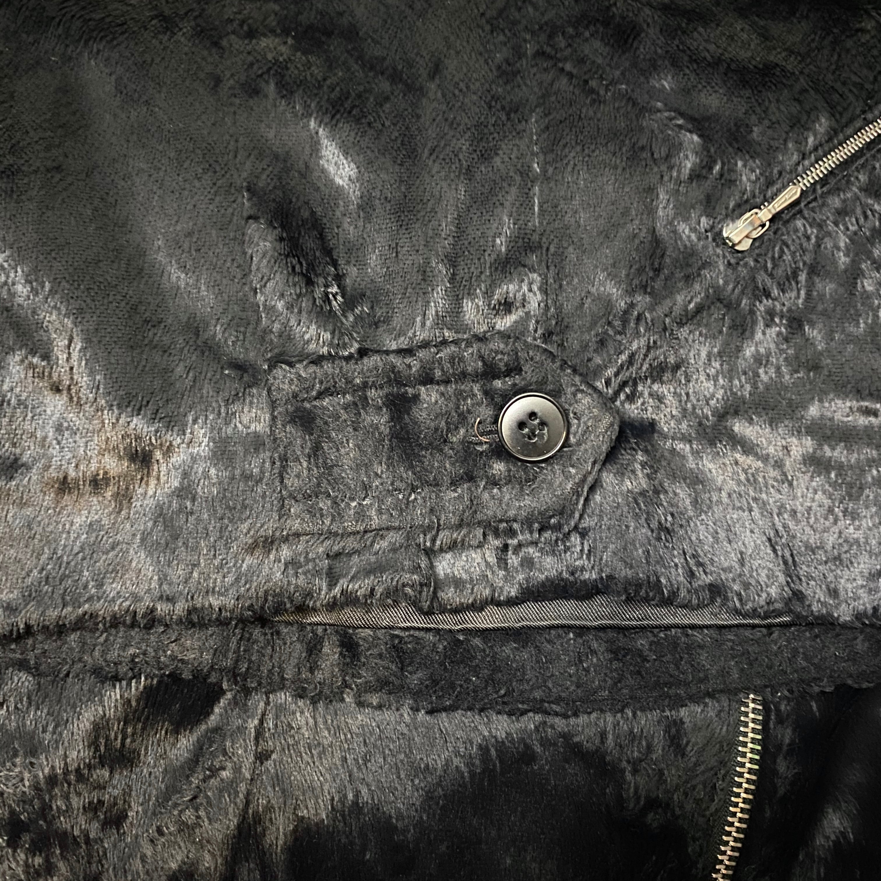 AGNES B. fake fur riders jacket | NOIR ONLINE