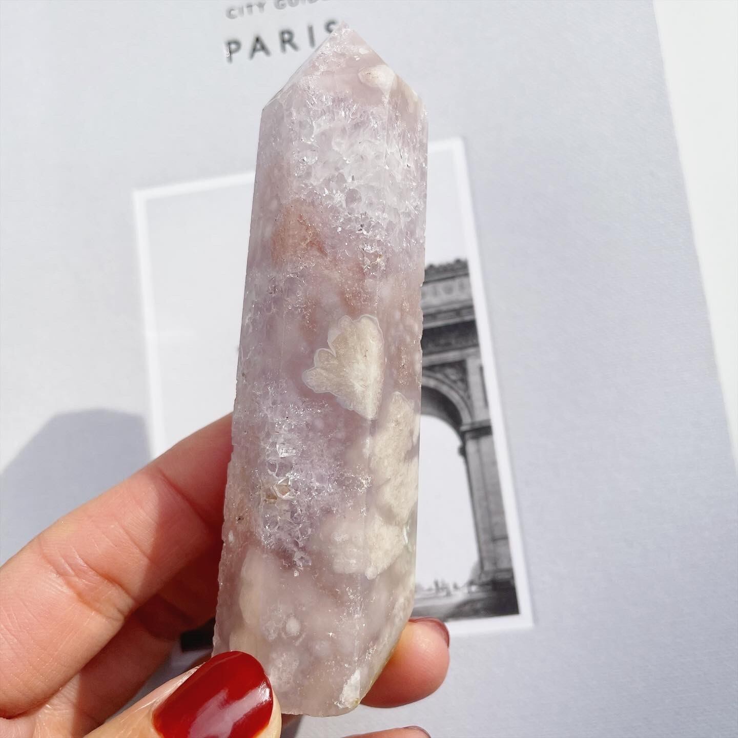 Amethyst & Flower Agate Point 2