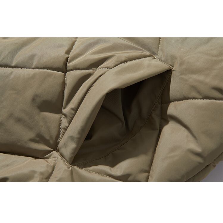 ★RETRO LOZENGE COTTON STAND COLLAR COAT　　　20372