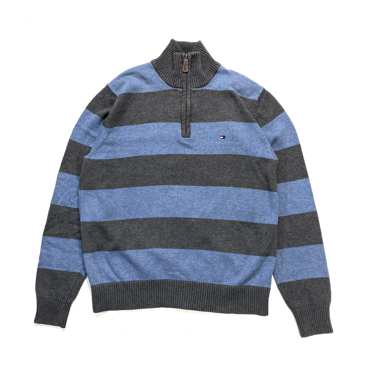 TOMMY HILFIGER トミーヒルフィガー ハーフジップ ハイネック コットン 