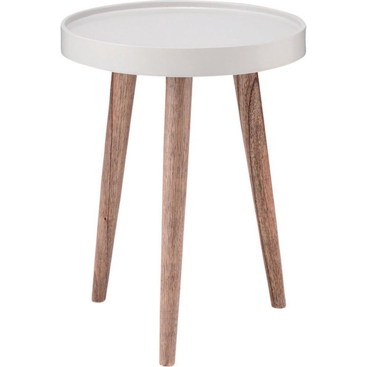 トレーテーブル 小 Sサイズ テーブル 丸テーブル 丸形 円形 机 つくえ サイドテーブル 丸テーブル 天然木 カフェテーブル ソファーテーブル シンプル ホワイト リビング ダイニング カフェ ショップ 店舗 インテリア