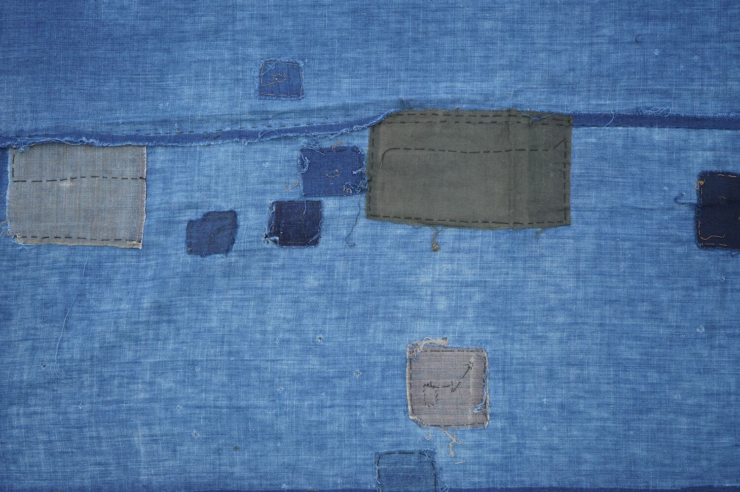 ぼろ布　古布　つぎあて　アンティーク　木綿 ぼろ布 古布 つぎあて アンティーク 木綿 藍染木綿襤褸ボロ端布