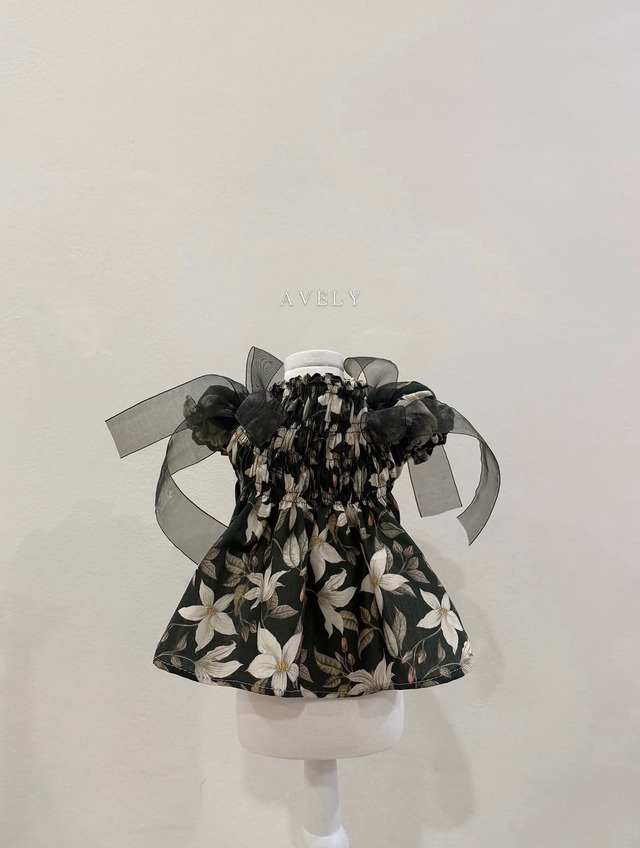 予約  【avely】 Liberty green  dress