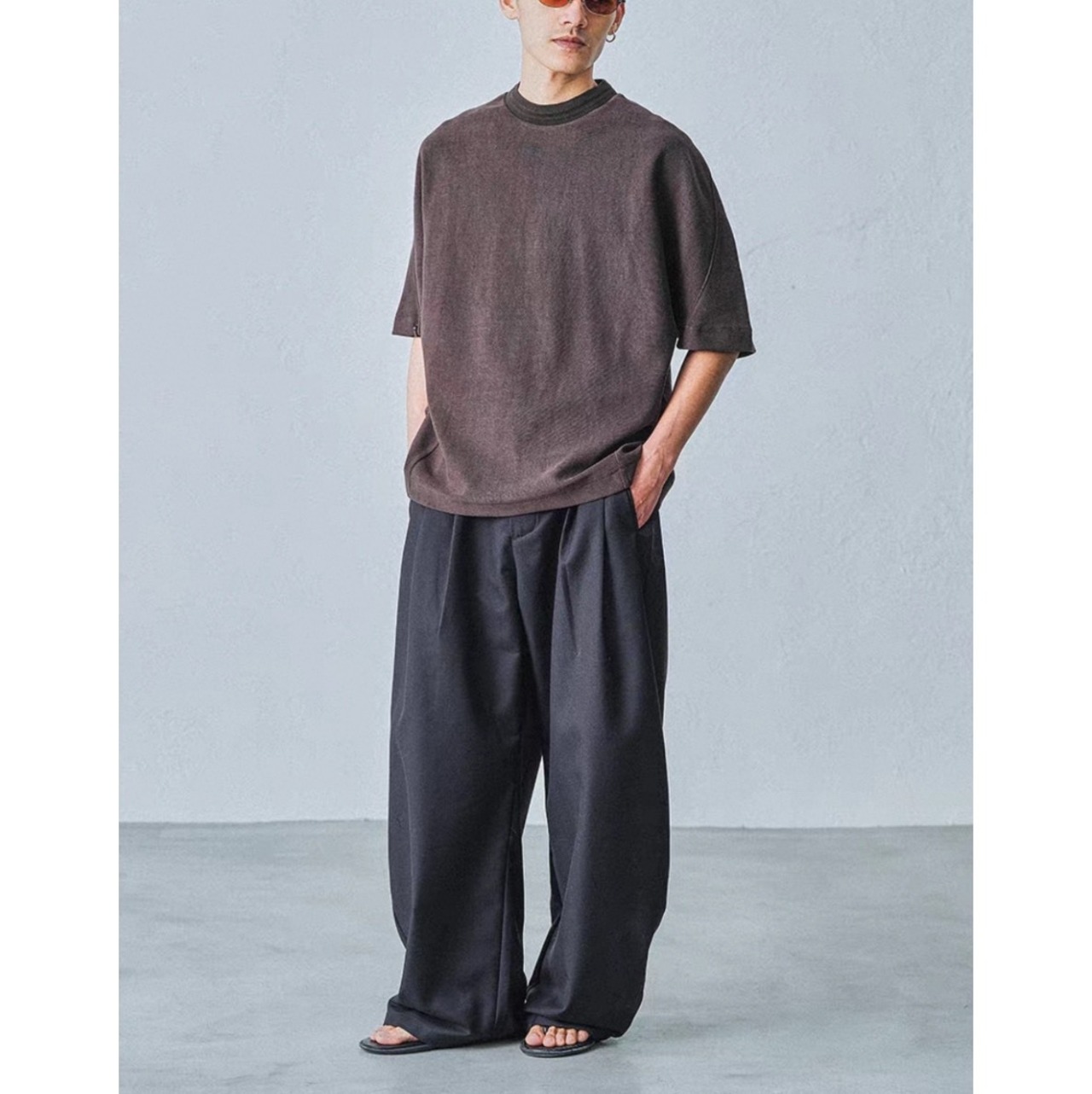 Washed mock neck tee 1486 - 6