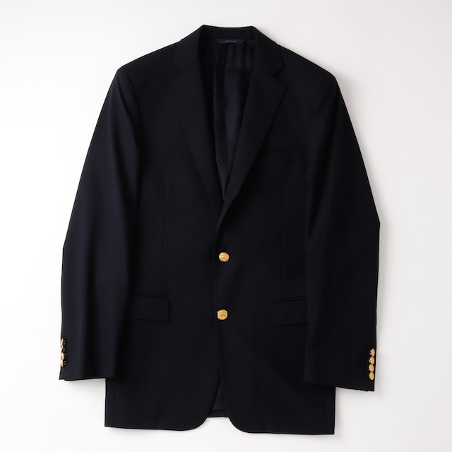 【未使用】BROOKS BROTHERS Made in Italy wool Navy blazer size36 gold button Italian fabric "CANONICO"  ／ブルックス ブラザーズ  高級生地 ウール 紺ブレ ネイビー ジャケット サイズ36 金ボタン イタリア製生地 カノニコ 定価約18万 REGENT