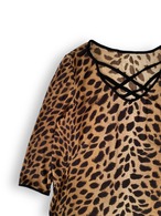 Leopard pattern design neck top