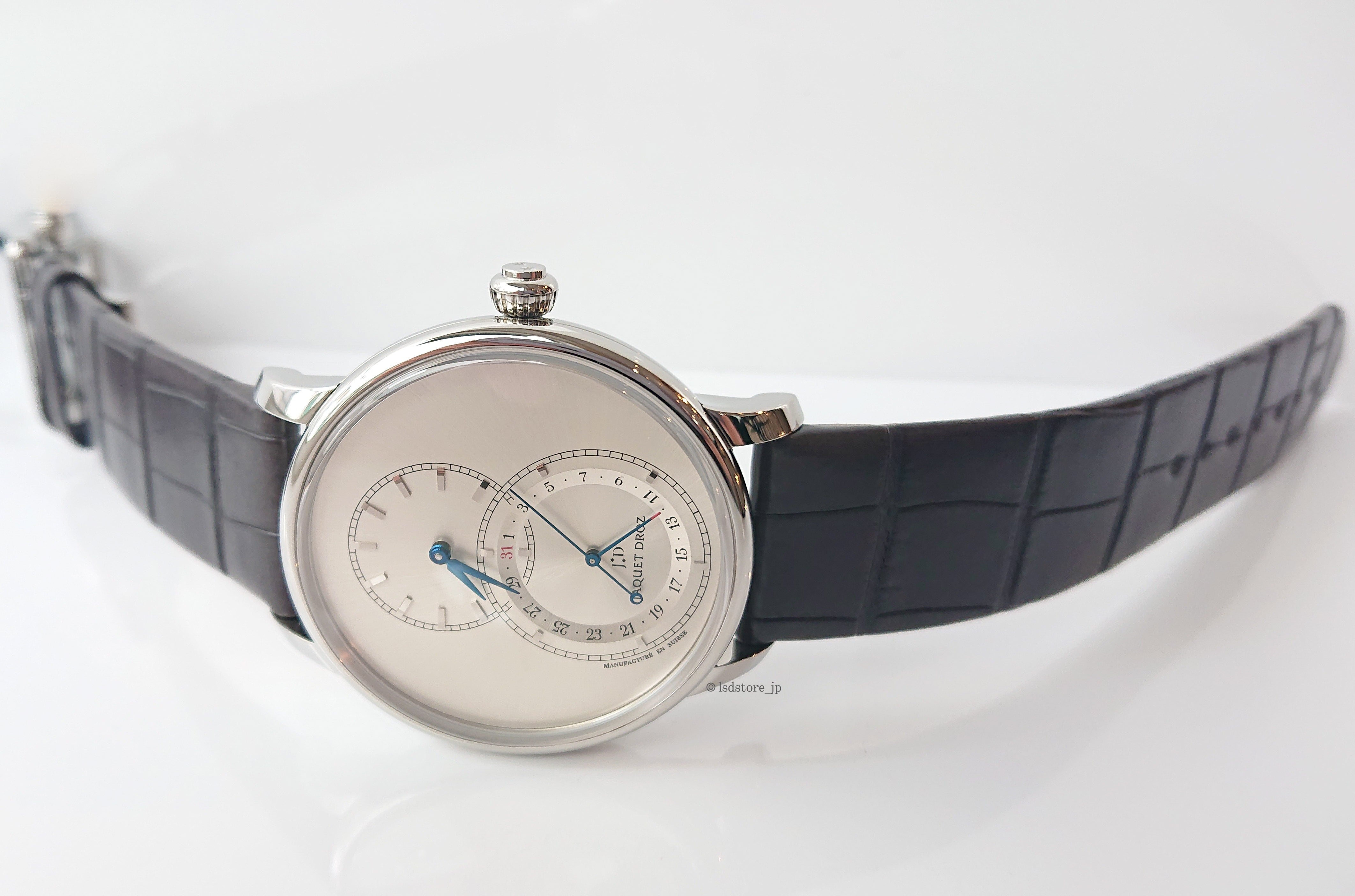 【JAQUET DROZ ジャケ・ドロー】GRANDE SECONDE QUANTIEME グラン・セコンド カンティエーム（サテンブラッシュ グレー）／国内正規品 腕時計