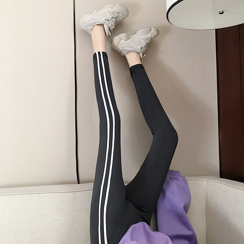 薄手レギンス オータムカラーストライプパンツ カジュアル 秋物 ガールズファッション29502676824