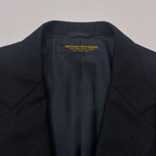 BROOKS BROTHERS ブルックスブラザーズ ストライプ ウール セットアップスーツ AB7/ネイビー