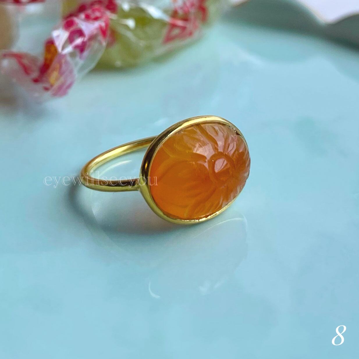 Carnelian carving ring カーネリアンカービングリング | eyewillseeyou Carnelian carving ring カーネリアンカービングリング | eyewillseeyou
