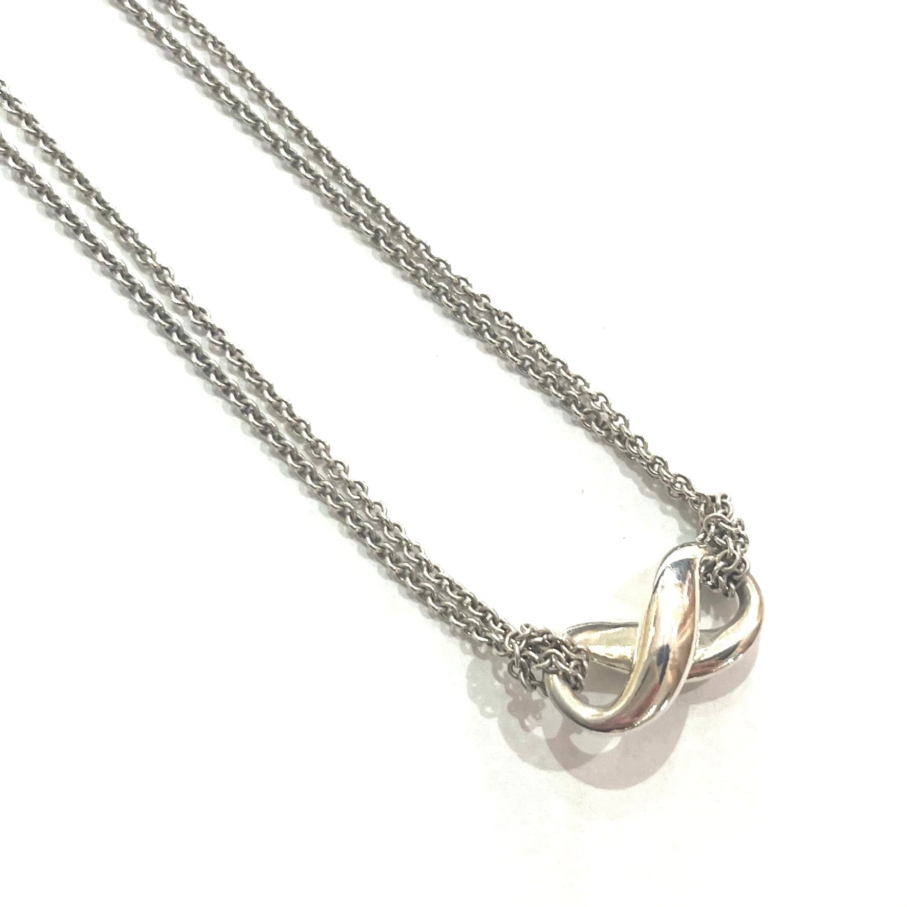 TIFFANY&Co.】2272 Wチェーン 流れるように重なり合う曲線立体 TIFFANY&Co.】2272 Wチェーン 流れるように重なり合う曲線立体