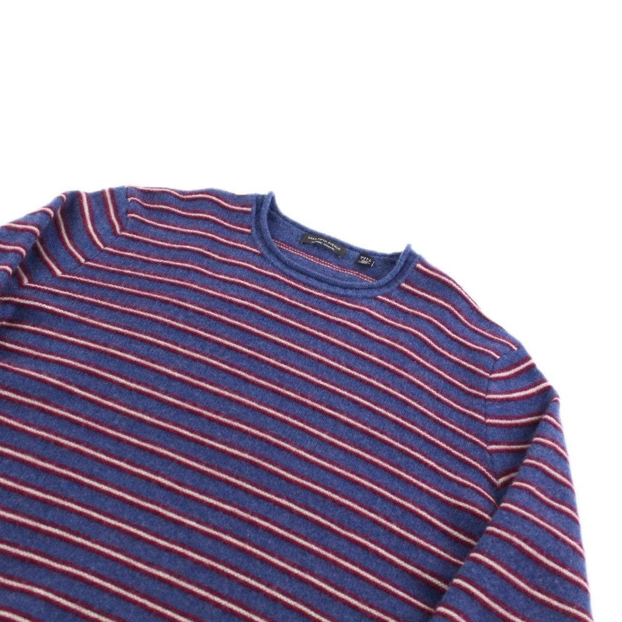 SAKS FIFTH AVENUE カシミヤ ボーダーニット【FF-6581】 | cv