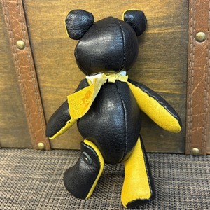 【ジビエレザー鹿革】のベルベア★マイスターの手作り「ベルズベア」兵庫ブラック×イエロー系　写真の1点販売です
