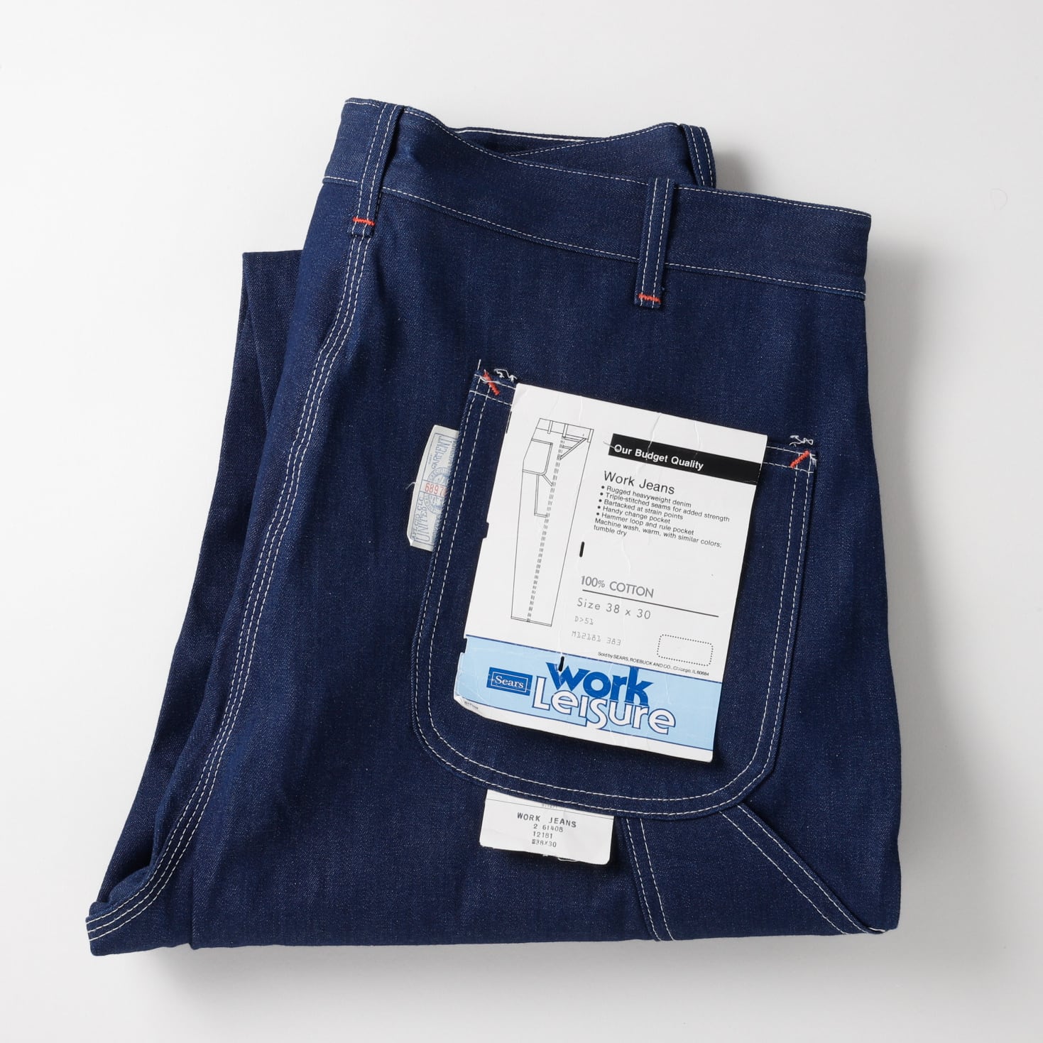 未使用】70s special vintage work denim pants Made in USA W38