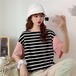 ✞ きれいめ☆トップス ストライプラウンドネックプルオーバー カラーTシャツ スウィート ✞ゴスロリ SM ミリ 甘ロリ クラロリ 和ロリ エレガント 黒ロリ 姫ロリ 華ロリ BB-BB6321417