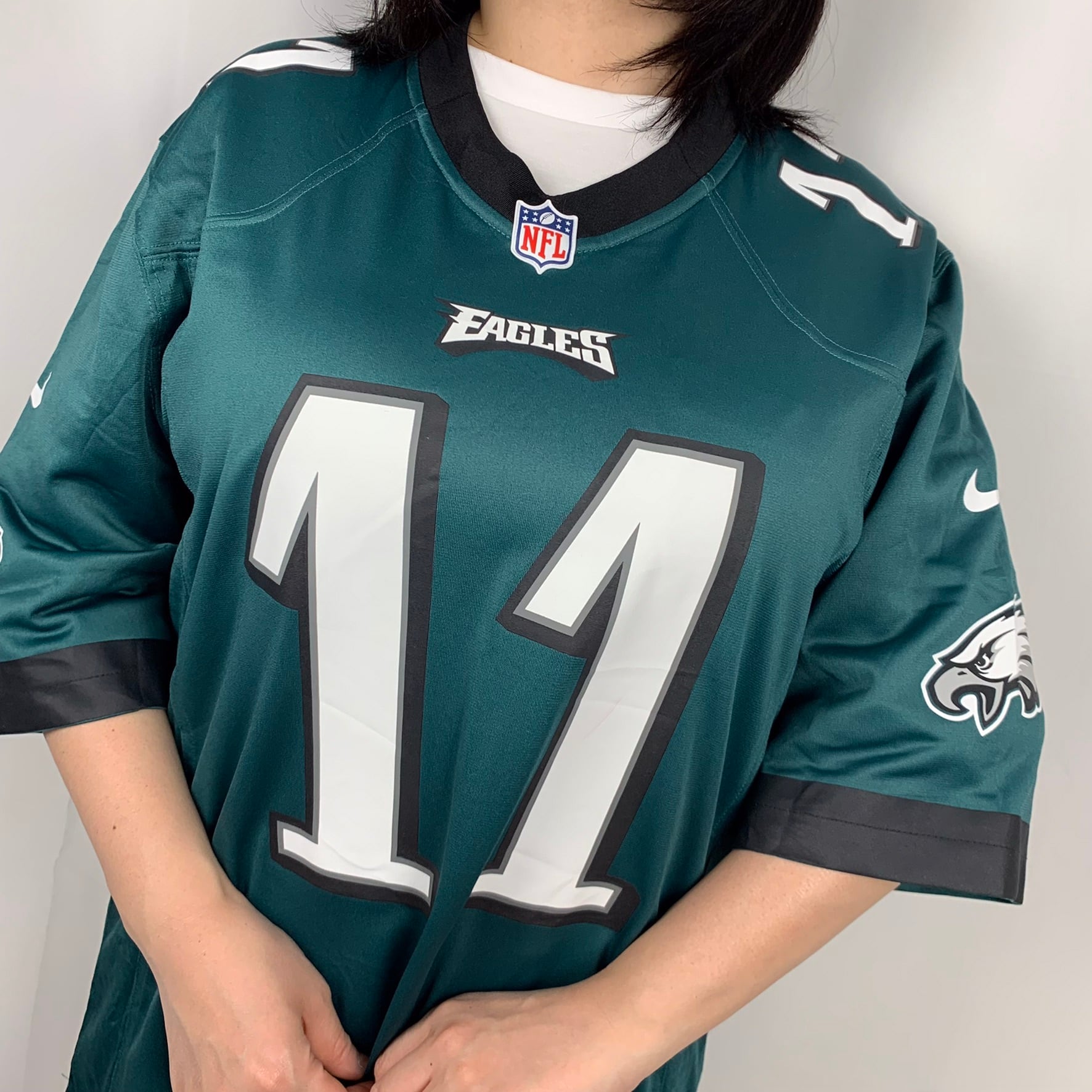 フットボールシャツ アメフト ユニフォーム NFL イーグルス #36 ゲームシャツ Tシャツ 大きいサイズ US メンズ XLサイズ グリーン