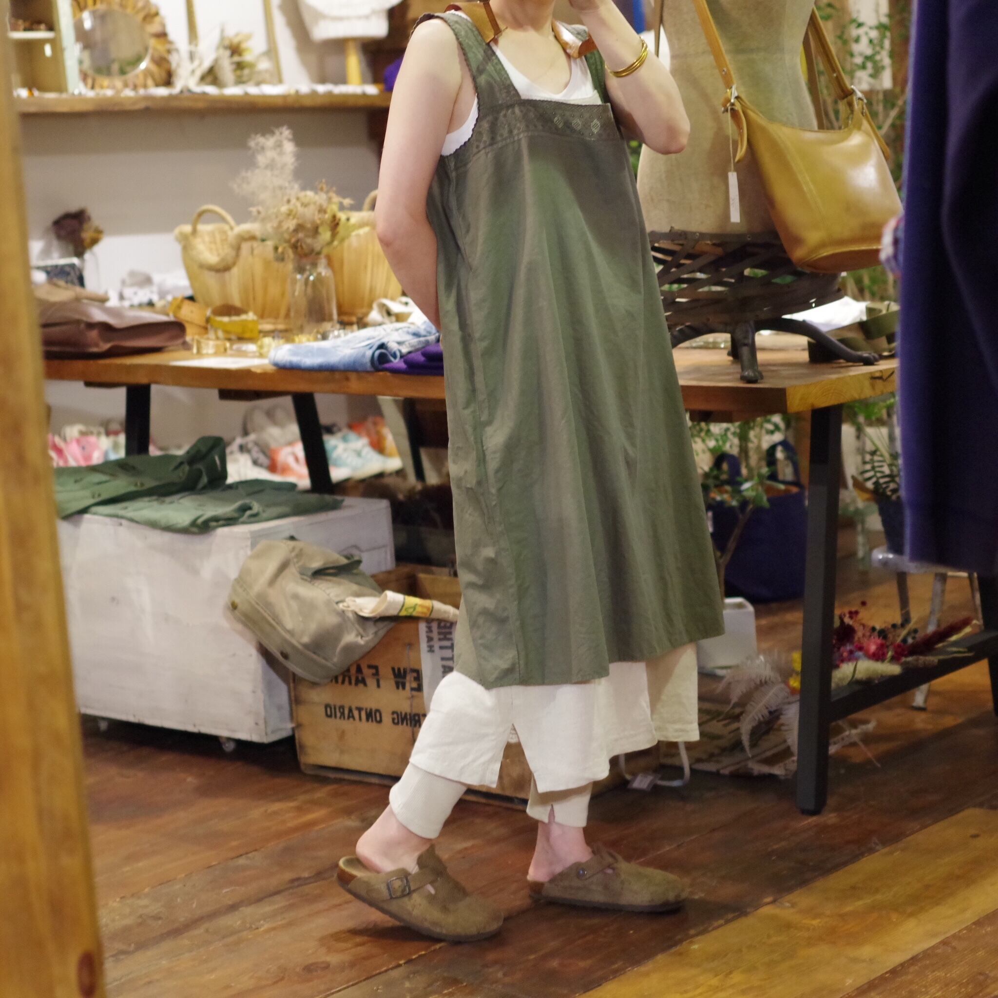 Vintage Night Dress ナイト ワンピース オリーブ 古着屋 仙台 Biscco 古着 Vintage 通販 Vintage Night Dress ナイト ワンピース オリーブ 古着屋 仙台 Biscco 古着 Vintage 通販