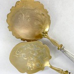 サーバーセット　スプーン型　ミネルバ刻印入りシルバー　 オリジナルケース 12twcv2