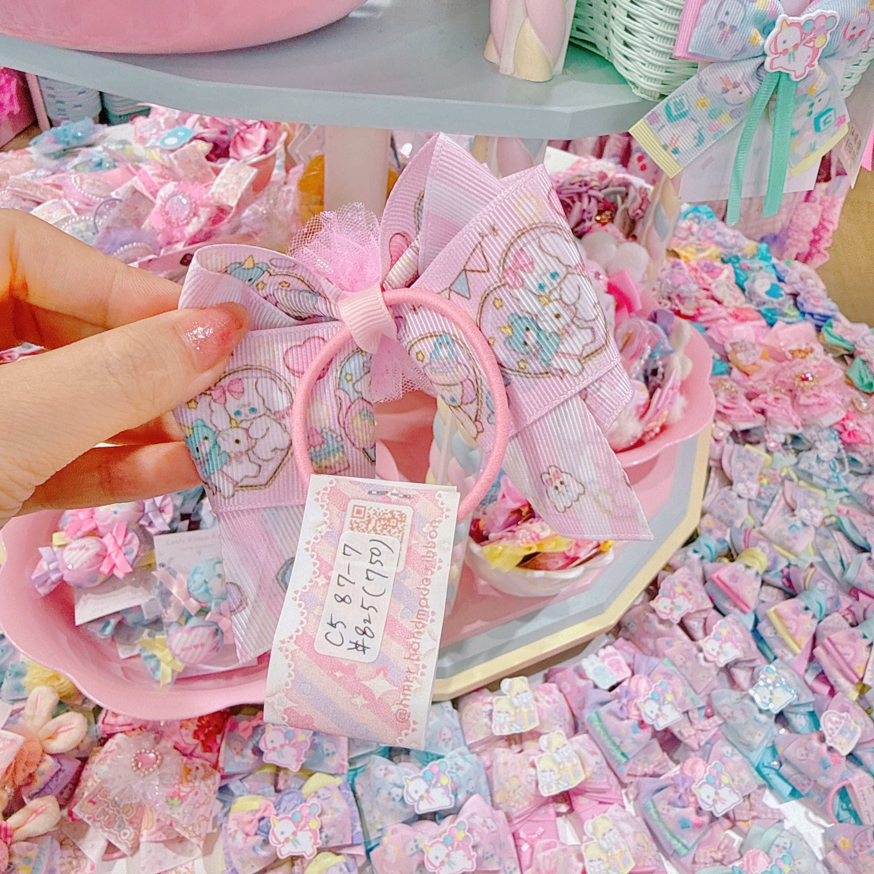 【C5】87-7カノンリボンヘアゴム