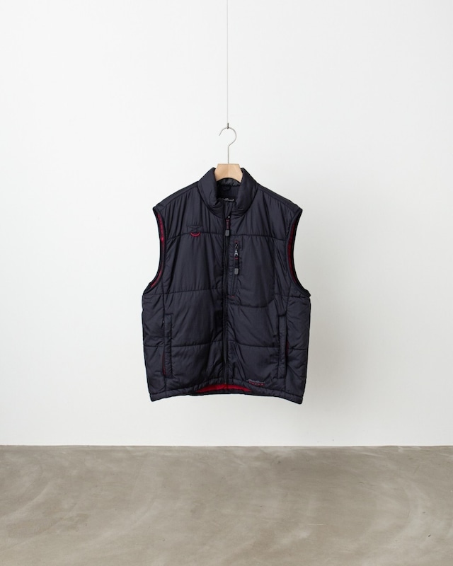1990s vintage ”Eddie Bauer” EBTEK zip up padding nylon vest / "PRIMALOFT"