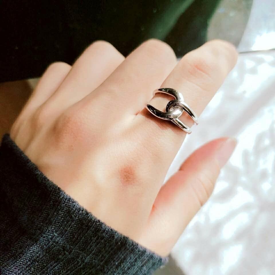 縁結び*お守り*オープンリング シルバー《送料無料》