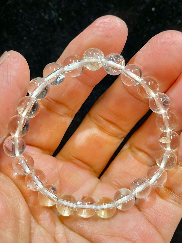13) 採掘初期「センティエント・プラズマ」クリスタル・ブレスレット8mm(ライモナイト)