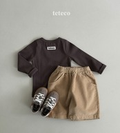 【取寄】teteco コーデュロイ5部パンツ｜秋服｜韓国子供服｜ 26/AT