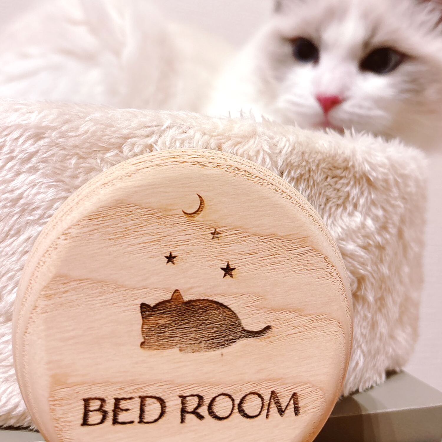 KATOMOKU 猫木プレート ホワイトアッシュ np-04 RESTROOM | 加藤木工