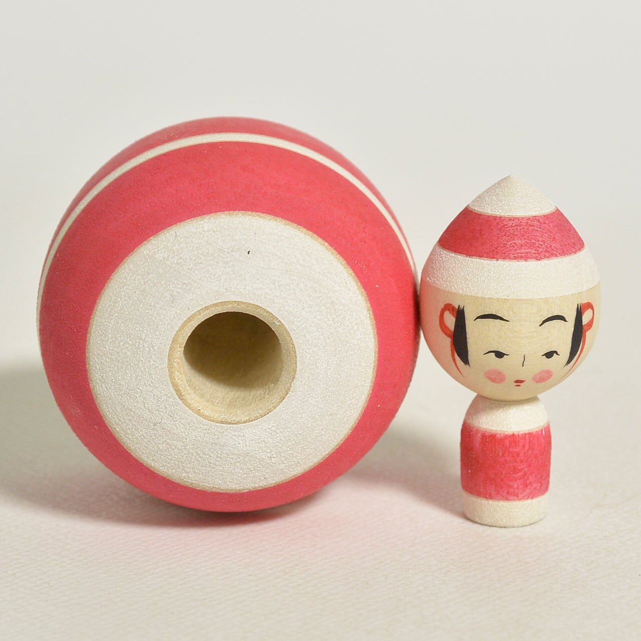 クリスマスえじこちゃんこけし 約1.5寸 約4.5cm 鈴木明 工人（作並系