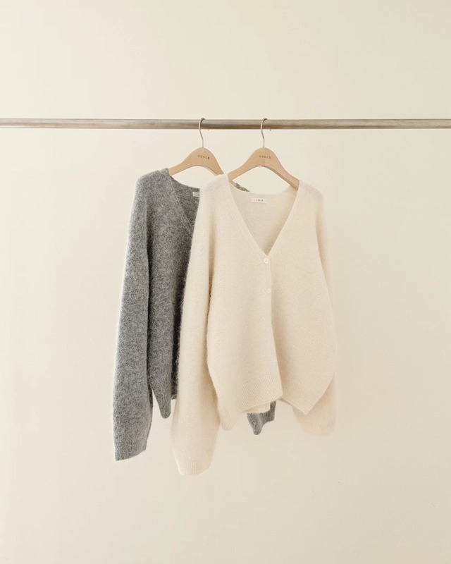 (OUNCE)  alpaca volume wholega cardigan / 2color