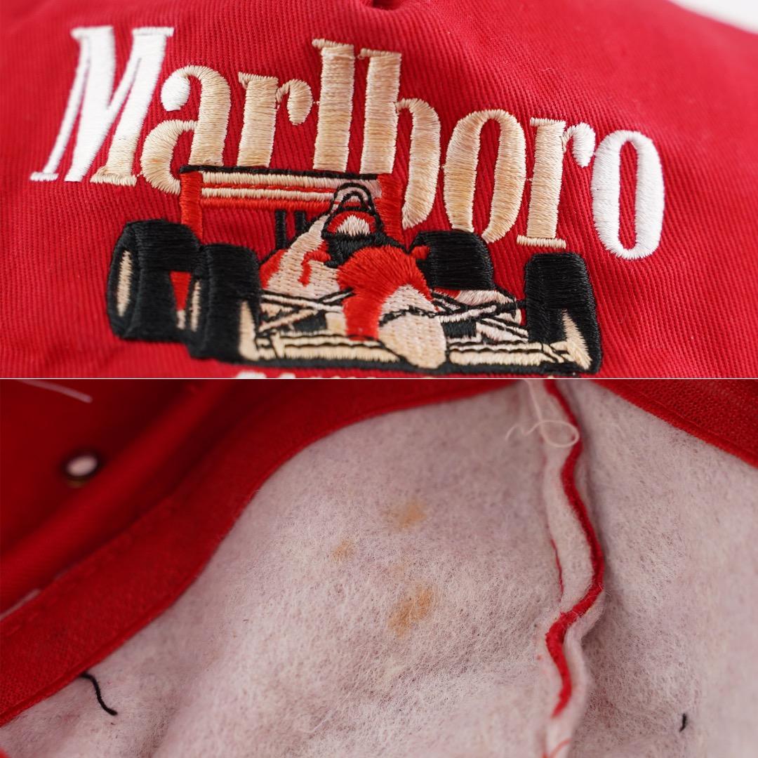 Marlboro マルボロ 帽子 キャップ ロゴ 刺繍 90s 赤 18398 | fuufu