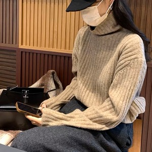 ウールミックスハイネックニット　A2502