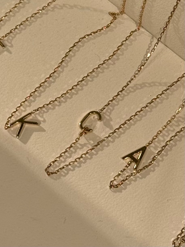 【予約】initial「C」skin jewelry necklace K10YG / yellow gold (11月下旬発送予定)