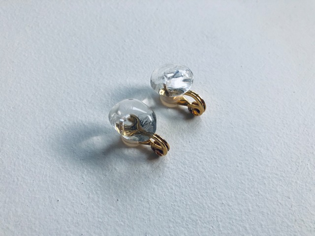ペアイヤリング Stone series クリア