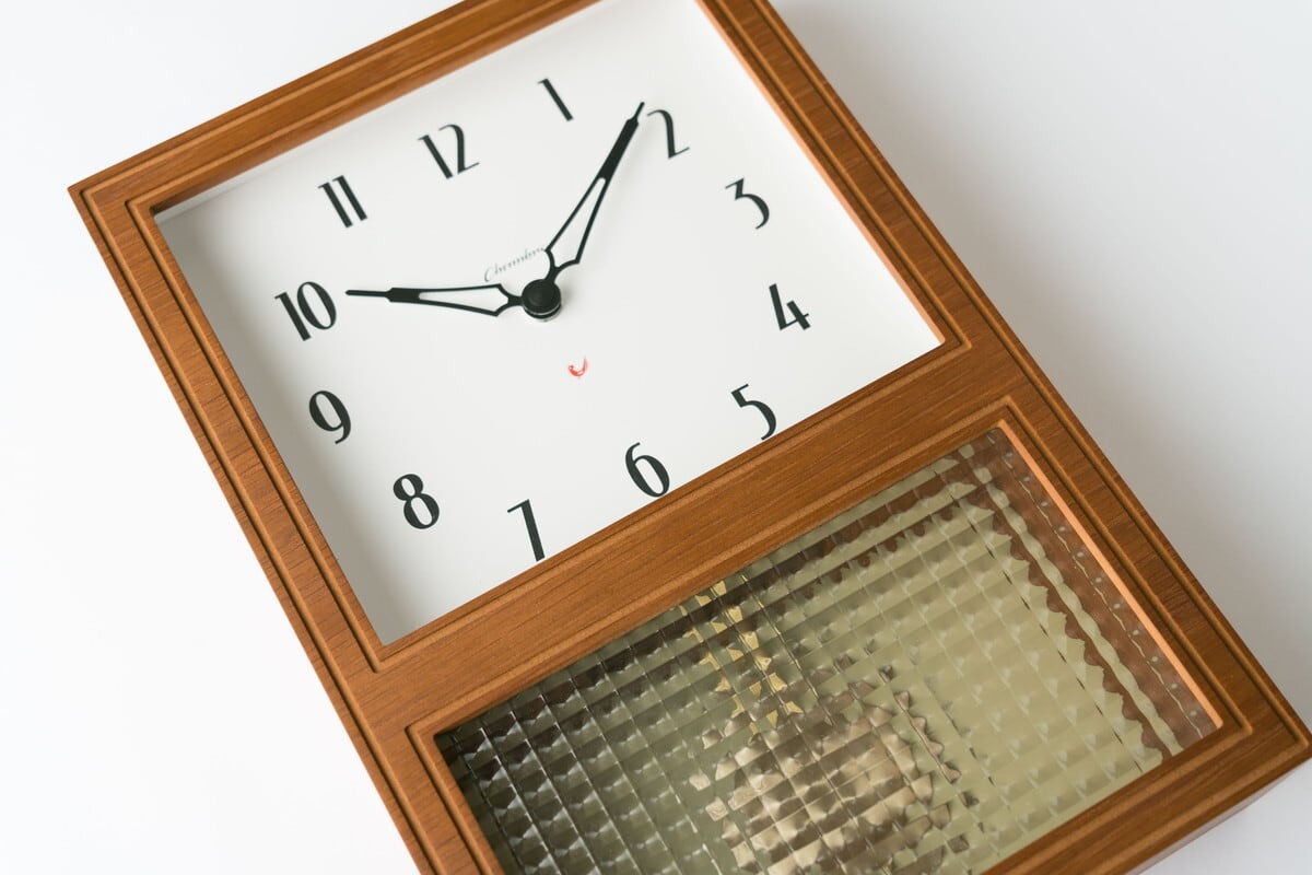 GLASS PENDULUM CLOCK EL STYLE 【CAFE BROWN】 | シャンブル【CHAMBRE