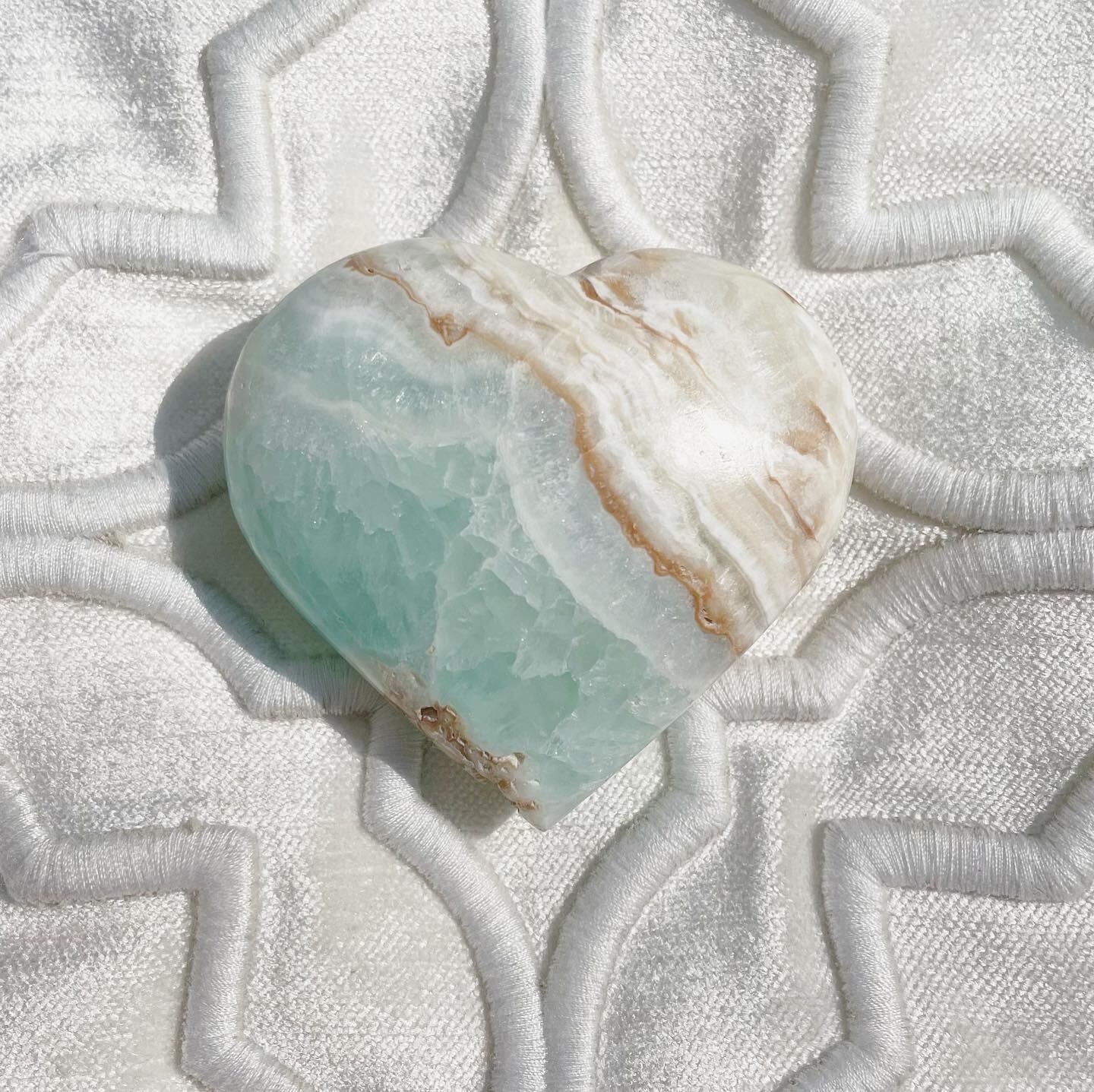 Caribbean Blue Calcite Heart 3