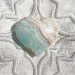 Caribbean Blue Calcite Heart 3