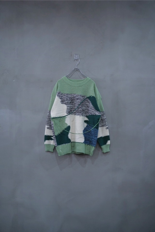 【last1】℃℃℃abstract Knit   Green