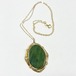 Vintage 12K GF BC Nephrite Pendant Necklace