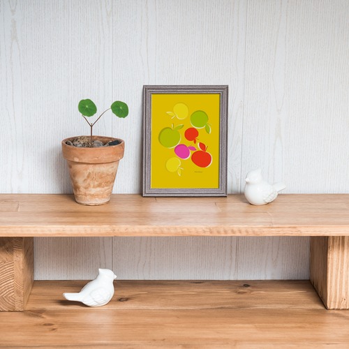 ミニマイニモ　アートポスター　3サイズ｜フルーツ柄　ディファレントカインズ