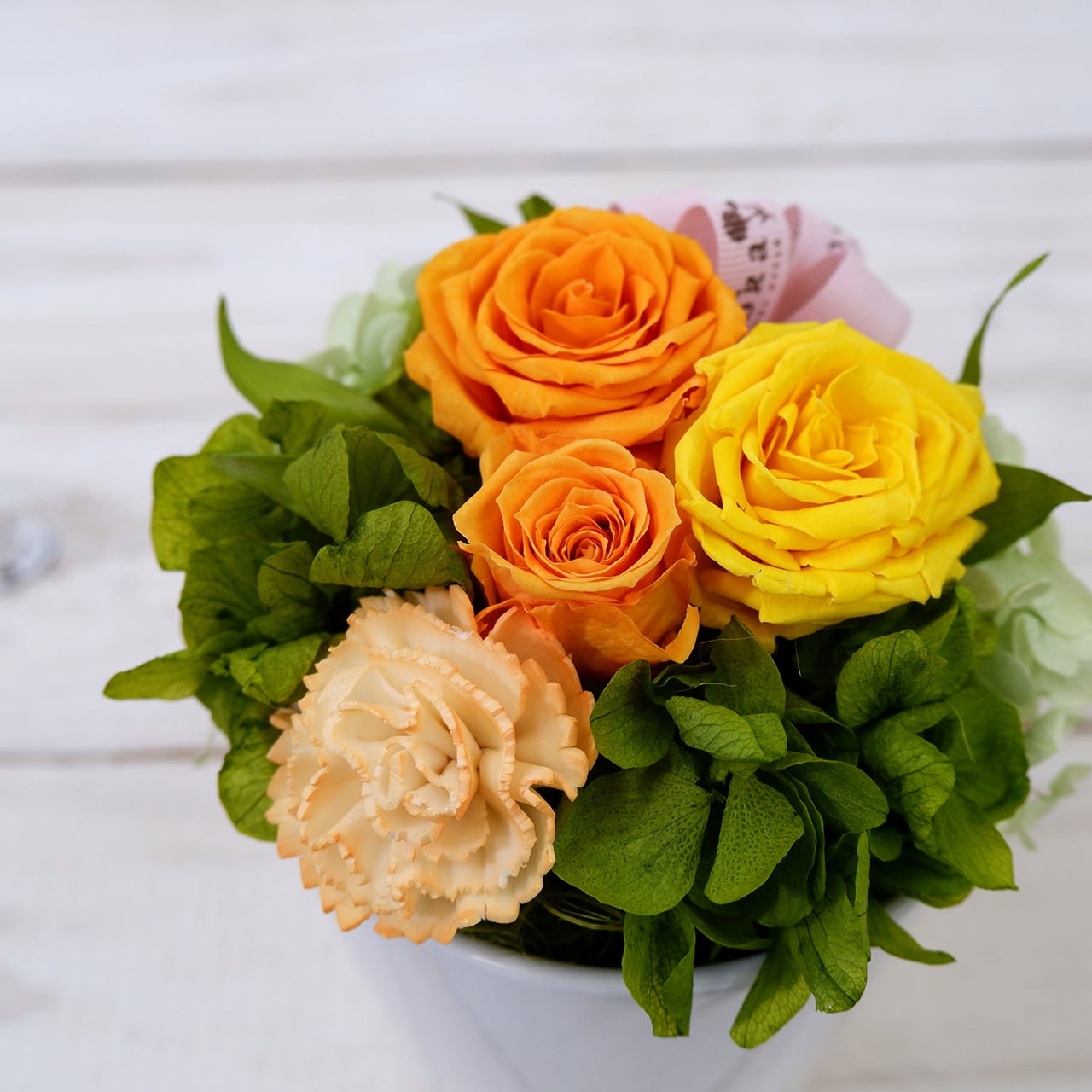 【conoka orange S】Preserved flower|プリザ|枯れない花|プリザオレンジ|ギフト|プリザーブドフラワーギフト|送料無料