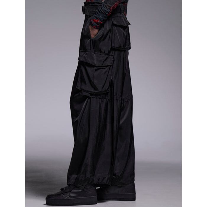 kiryuyrik キリュウキリュウ / Satin Cargo Pants (black) [kiryuyrik