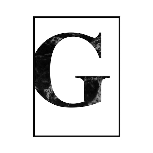 "G" 黒大理石 - Black marble - ALPHAシリーズ [SD-000508] B4サイズ ポスター単品