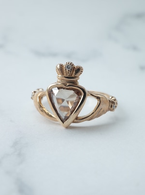 Brown Diamond Claddagh Ring