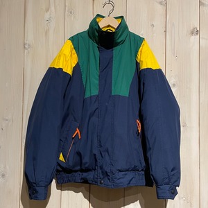 【a.k.a.C.a.k.a vintage】Color Swiching Layered Gimmick Vintage Loose Dowm Jacket